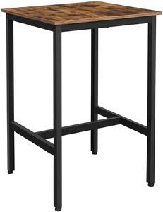 VASAGLE Barový stolík hnedý 60 x 92 x 60 cm