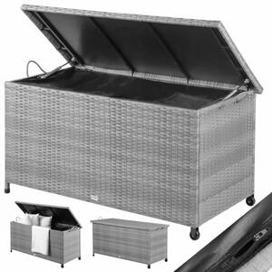 Polyratanový úložný box RICCO, 117x53x60cm, šedá Casaria