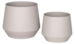 MUZZA Set 2 kvetináčov LEFA ø 20 / ø 25 cm prírodný
