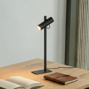 Stolná lampa Lucande Lysias, čierna, kov, výška 55 cm, Čierna, Obývacia izba / jedáleň, kov, Moderný, Stojacie svietidlo