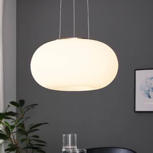 Moderná závesná lampa Optica 35 cm, Biela / opálová, Obývacia izba / jedáleň, Sklo, Moderný, Závesné svietidlo