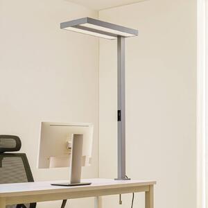 Arcchio LED kancelárska svietidlo Logan, strieborná, stmievateľná, senzor, Hliník / sivá / zinok, Pracovňa / Kancelária, Hliník, Moderný, Lampa s klipom/do zásuvky