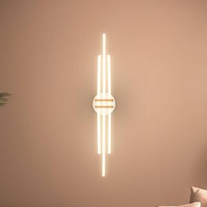 Stropné LED svetlo Tinka, svetlošedá/hnedá, dĺžka 98 cm, Hliník / sivá / zinok, Obývacia izba / jedáleň, kov, Moderný, Stropné svetlo