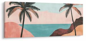 Obraz - Palmy pri mori (120x50 cm)