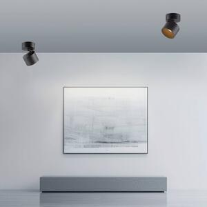 PURE LED stropné bodové svetlá Cup, čierny, Ø 9,5 cm, kov, Čierna, Obývacia izba / jedáleň, kov, Moderný