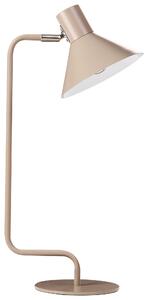 Stolná lampa béžová kovová 51 cm kužeľovité tienidlo nočná lampa moderný industriálny štýl spálňa obývacia izba kancelária