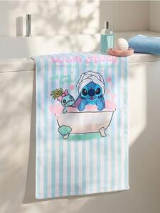 Sinsay - Bavlnený uterák Lilo & Stitch - svetlomodrá