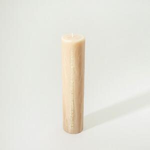 Béžová adventná sviečka 25 cm