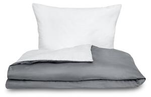 Kvalitex Saténové obliečky LUXURY COLLECTION tmavo sivé/biele