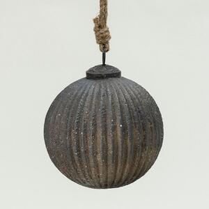 Sklenená ozdoba Rustic Black 10 cm