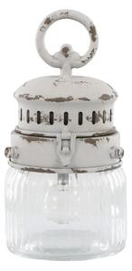 Francúzsky stajňový lampáš so žiarovkou a časovačom French Stable - Ø 11*22 cm - Chic Antique