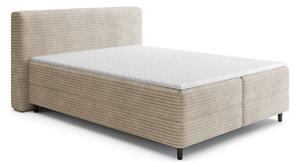 MUZZA Boxspring posteľ s úložným priestorom TIKOR 160 x 200 cm menčester béžová