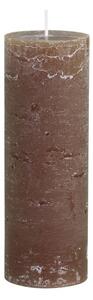 Hnedá široká sviečka Macon Rustic nut - Ø 7*20cm/ 80h - Chic Antique