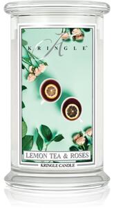 Kringle Candle Classic Lemon Tea & Roses vonná sviečka 623 g