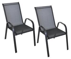 Záhradné kreslá TAVERNO set 2ks, čierne