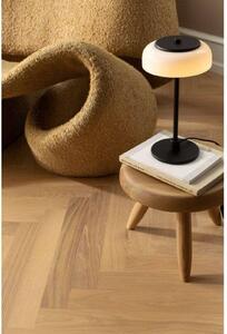 Nuura stolová LED lampa Blossi, výška 31 cm, čierna/opálová, Čierna, Obývacia izba / jedáleň, kov, Škandinávsky, Stojacie svietidlo