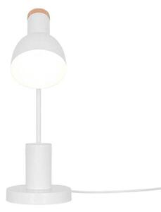 Stolová lampa Devone, biela, výška 43 cm, kov, Biela / opálová, Detská izba, kov, Škandinávsky, Stolová lampa