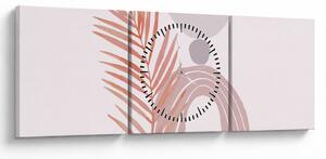 Obraz - Fialový minimalizmus N⁰1 (s hodinami) (90x30 cm)