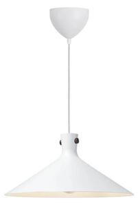 Závesné svietidlo Dorina, biele, Ø 45 cm, kov, Biela / opálová, Obývacia izba / jedáleň, kov, Škandinávsky