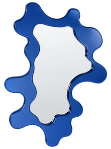 Nástenné zrkadlo modré MDF 80 x 59 cm nepravidelný tvar moderný štýl dekorácie doplnky obývacia izba predsieň