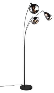 TRIO 417000332 LUMINA stojaca lampa 3xE14 V2000mm čierna matná, chrómová