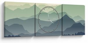 Obraz - Forest Mountain (s hodinami) (90x30 cm)
