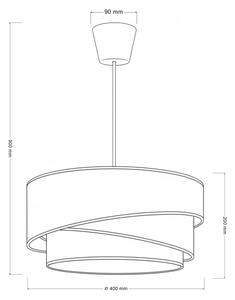 Brilagi - Luster na lanku TRIO 1xE27/60W/230V priemer 40 cm hnedá/béžová/biela