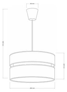 Brilagi - Luster na lanku DUO-DUO 1xE27/60W/230V pr. 40 cm béžová/zlatá