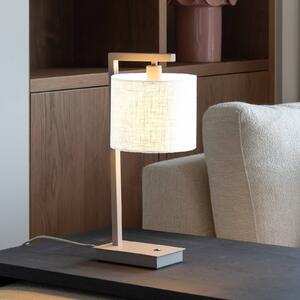 It's about RoMi stolová lampa Boston, biela/piesková farba, Krémová / jantárovo žltá, Obývacia izba / jedáleň, Textil / látka / hodváb, Stojacie svietidlo