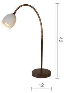 Menzel Provence matná stolná lampa flexi rameno