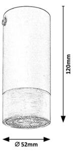 Rabalux 5074 - Stropné svietidlo ZIRCON 1xGU10/5W/230V 12 cm