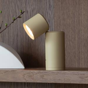 It's about RoMi LED stolná lampa Milan, béžová, 19 cm, Krémová / jantárovo žltá, Obývacia izba / jedáleň, Hliník, Moderný