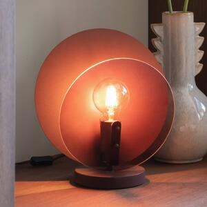 It's about RoMi Stolová lampa Toledo, hnedá, výška 33 cm, Hnedá / hrdzavá, Spálňa, Sklo, Moderný