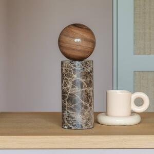It's about RoMi stolová lampa Tivoli, hnedá, výška 33 cm, Hnedá / hrdzavá, Obývacia izba / jedáleň, Kameň, Moderný