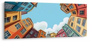 Obraz - Medzi domami (120x50 cm)