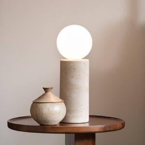 It's about RoMi stolová lampa Tivoli, biela, výška 33 cm, Biela / opálová, Obývacia izba / jedáleň, Kameň, Moderný