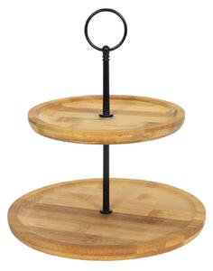 CANDY BOX 2 TIER 21,5x16,5 cm, BAMBUS
