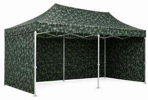JAKS Nožnicový stan PREMIUM QUALITY army 3 m x 6 m