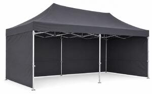 JAKS Nožnicový stan PREMIUM QUALITY čierny 3 m x 6 m