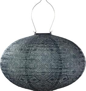 LUMIZ Záhradné osvetlenie - Vonkajšie osvetlenie - Mozaika Oval - Solárna lampa - 40 cm - Sivá