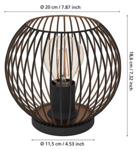 Eglo 901872 - Stolová lampa ALMANZORA 1xE27/60W/230V čierna