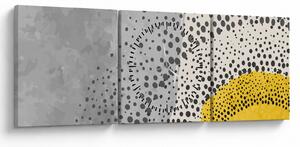 Obraz - Abstraktná maľba pláže N⁰3 (s hodinami) (90x30 cm)