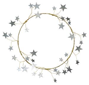Kovový veniec Stars Antique 30 cm