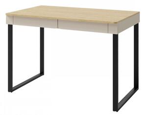 Mirjan24 PC stolík Cubonis CB11, Farba:: piesková béžová / dub olejový 5903211472084