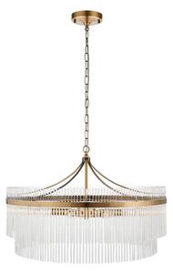 Endon 112574 - Luster na reťazi MARIETTA GRAND 7xE14/7W/230V mosadz/číre
