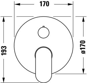 Duravit Wave vaňová/sprchová batéria podomietková chrómová WA5210012010