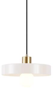 Retro závesná lampa zlatá s béžovým sklom - Jina