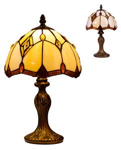 Rustikálna nočná lampa vitráž Tiffany Prezent 84 vzor 6