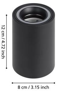 Eglo 901168 - LED RGBW Stmievateľné bodové svietidlo CAROSSO-Z LED/4,9W/230V čierna