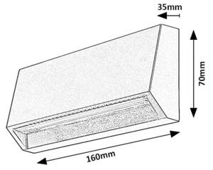 Rabalux 77109 - LED Vonkajšie nástenné svietidlo IBAR LED/3W/230V IP54